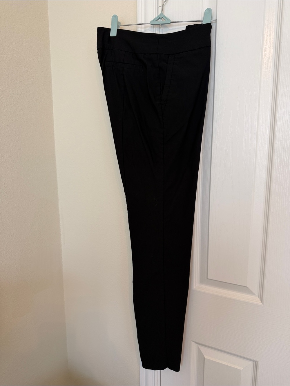 Women's Black Slim-Leg Dress Trousers